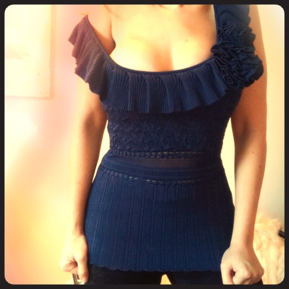 Catherine Melandrino Ruffle Tank
